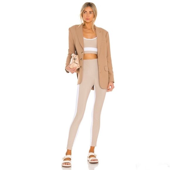 Beach Riot Colorblock Ribbed Athletic Leggings Activewear Gym Workout Neutral XL - Picture 13 of 13